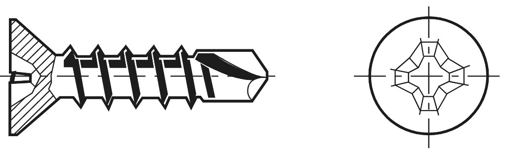 DIN 7504 St 4,8 x 32   O verzinkt (Kopf: nach DIN 7982; alt: Form P)
